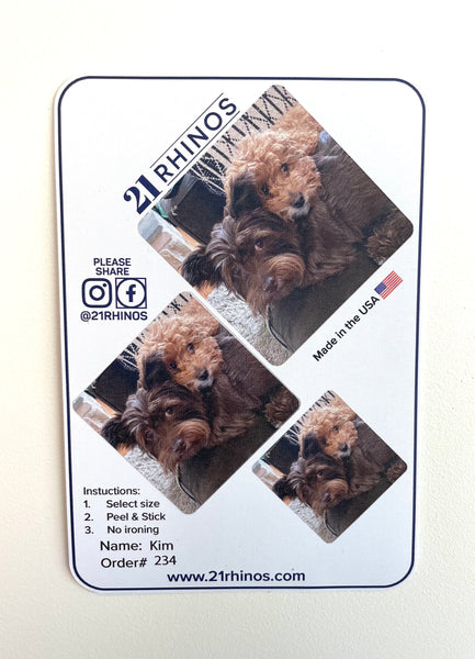 Custom Peel and Stick Photo Tie Patch (add to your own tie)