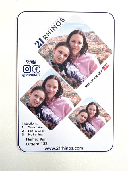 Custom Peel and Stick Photo Tie Patch (add to your own tie)