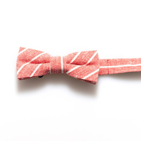 Red Denim Stripe Baby/Kids Bow Tie