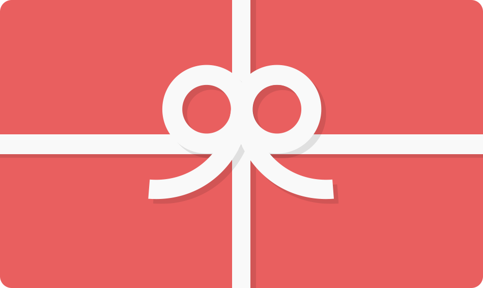 A red gift box with a white bow tied neatly on top.