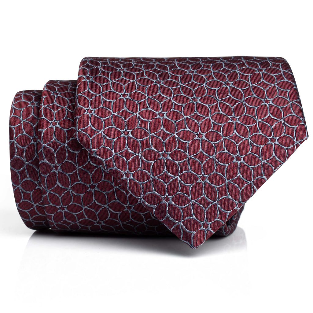 Burgundy Silver Floral - Skinny