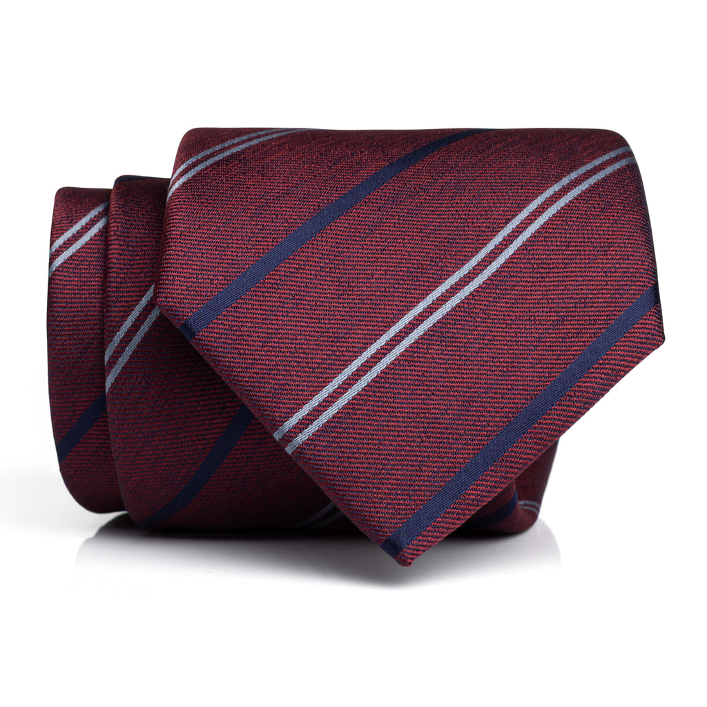 Burgundy Grey Stripe - Standard