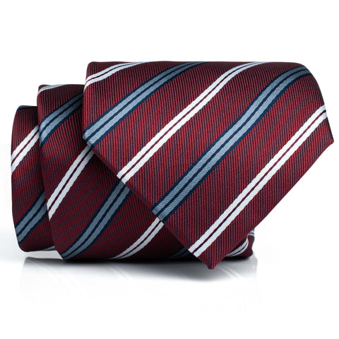 Burgundy White Stripe - Standard