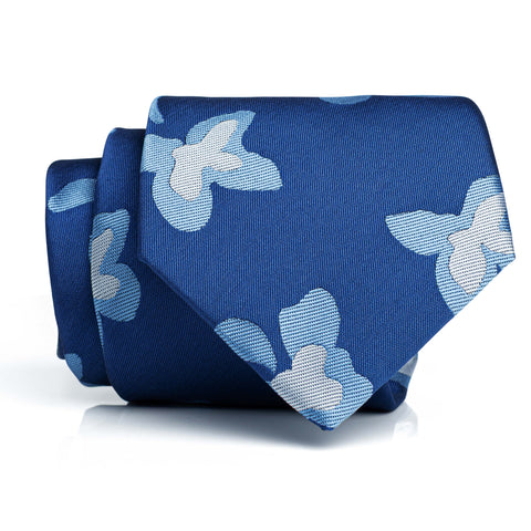 Blue Floral - Extra Long Tie