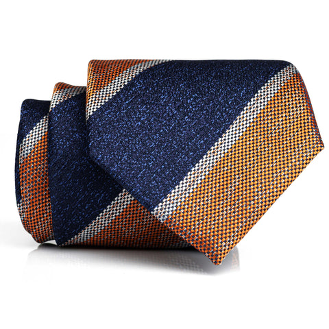 Navy Orange Wide Stripe - Standard