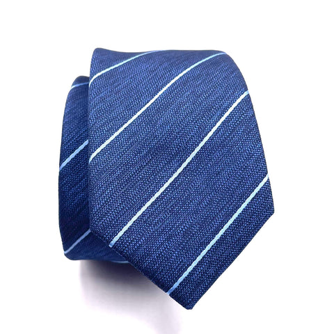 Blue Heather Stripe Youth Skinny Tie