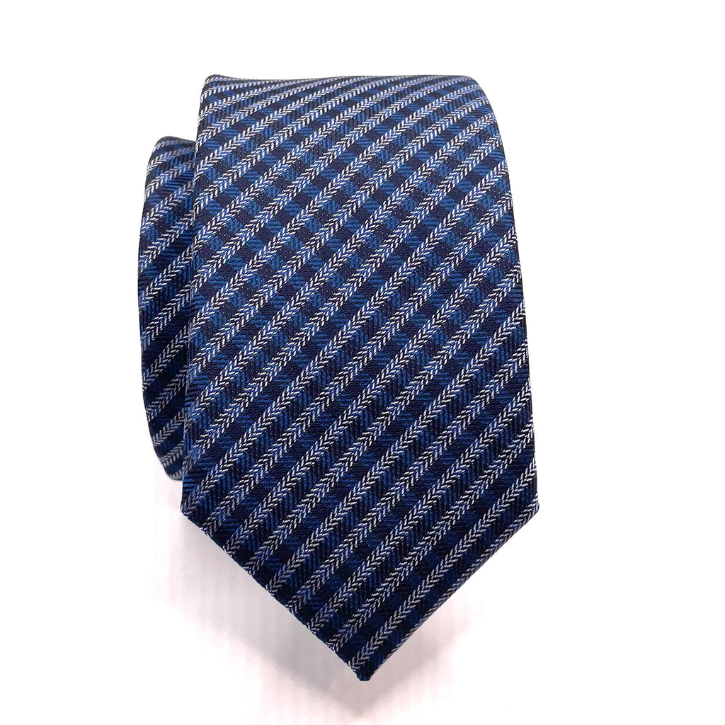 Mini Blue Gingham Youth Skinny Tie