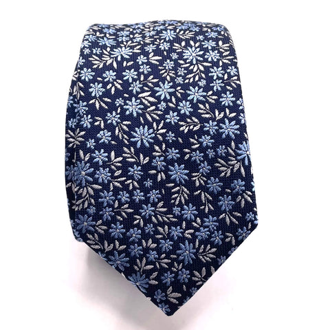 Mini Blue Floral Youth Skinny Tie