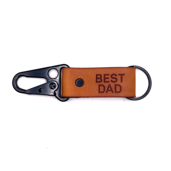 Personalized Leather Tactical Keychain